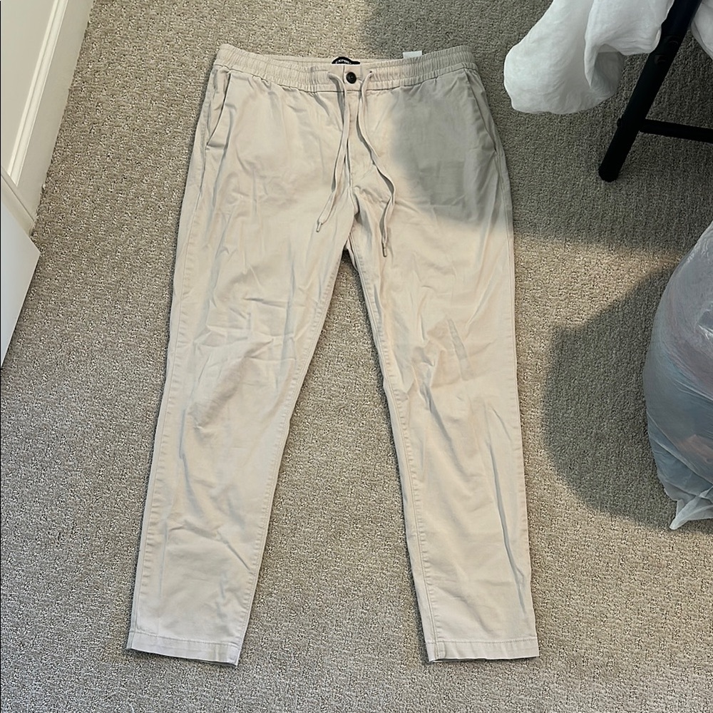 Men's Beige Jogger Pants